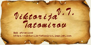 Viktorija Tatomirov vizit kartica